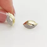 Sárga arany fülbevaló gyémánttal