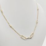 Sárga arany modern láncszemes nyaklánc