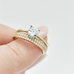 Sárga arany kétsoros hercegnő gyűrű