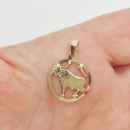Sárga arany horoszkóp medál - Bika