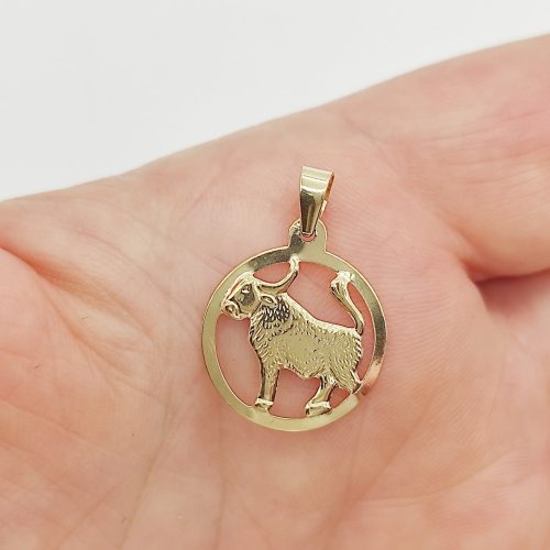 Sárga arany horoszkóp medál - Bika