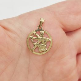 Sárga arany horoszkóp medál - Nyilas
