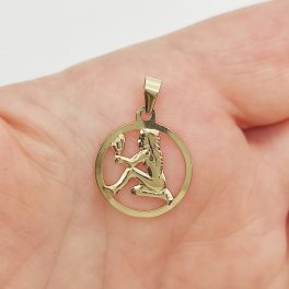 Sárga arany horoszkóp medál - Szűz