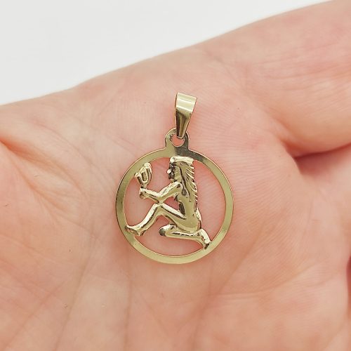 Sárga arany horoszkóp medál - Szűz