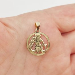 Sárga arany horoszkóp medál - Vízöntő