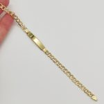 Sárga arany gravírozható pancer karlánc