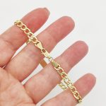 Sárga arany gravírozható pancer karlánc