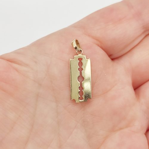 Sárga arany borotva penge medál