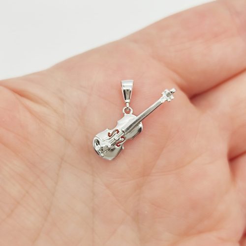 Fehér arany hegedű medál