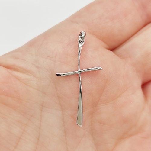 Fehér arany kereszt medál