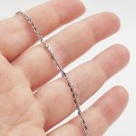 Ezüst anker karlánc