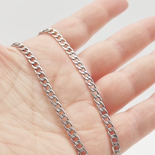 Férfi ezüst pancer nyaklánc