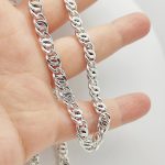 Férfi ezüst gömbcharles nyaklánc