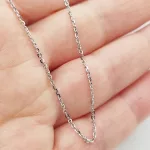 Ezüst medálozható anker nyaklánc - 42 cm