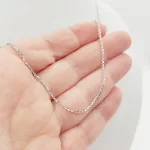 Ezüst medálozható anker nyaklánc - 42 cm