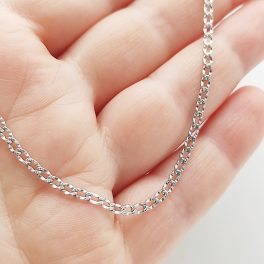 Ezüst tömör metszett pancer nyaklánc