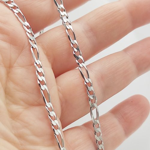 Ezüst tömör figaro nyaklánc