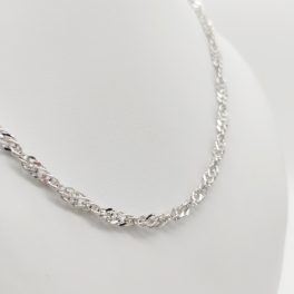 Ezüst tömör hamis walles nyaklánc