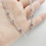 Ezüst tömör hamis walles nyaklánc