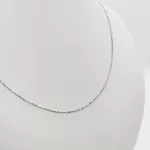 Ezüst medálozható velencei kocka nyaklánc - 42 cm