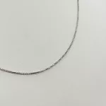 Ezüst medálozható velencei kocka nyaklánc - 42 cm