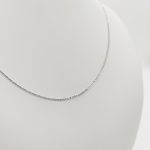 Ezüst medálozható anker nyaklánc - 45 cm