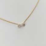 Sárga arany végtelenes nyaklánc gyémánttal