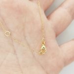 Sárga arany végtelenes nyaklánc gyémánttal