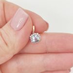 Sárga arany medál gyémánttal és topázzal