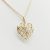 Sárga arany szív medál gyémánttal