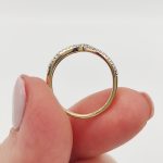 Sárga arany gyűrű gyémánttal