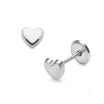 Lisa fehér arany szív fülbevaló