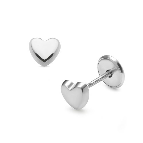 Lisa fehér arany szív fülbevaló