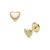 Lisa sárga arany szív fülbevaló