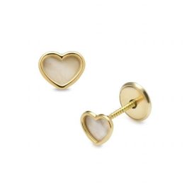 Lisa sárga arany szív fülbevaló