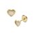 Lisa sárga arany szív fülbevaló