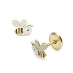 Lisa sárga arany méhecske fülbevaló