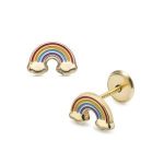 Lisa sárga arany szivárvány fülbevaló