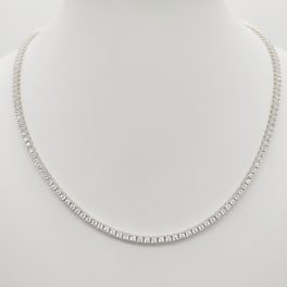 Ezüst szikrázó tenisz nyaklánc