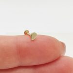 Sárga arany talpas fülcimpa piercing - csepp