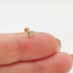 Sárga arany talpas fülcimpa piercing - csepp