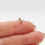 Sárga arany talpas fülcimpa piercing - csillag