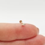 Sárga arany talpas fülcimpa piercing - egy köves