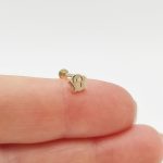 Sárga arany talpas fülcimpa piercing - Casper