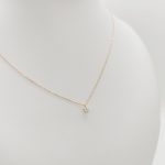 Sárga arany nyaklánc gyémánt medállal