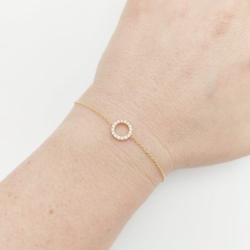 Sárga arany karlánc gyémántokkal