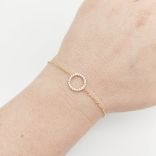 Sárga arany karlánc gyémántokkal