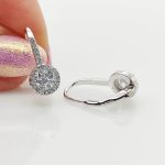 Ezüst szikrázó köves fülbevaló