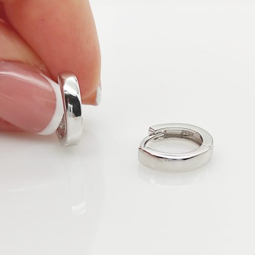 Ezüst minimál karika fülbevaló