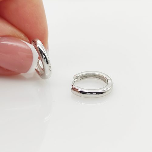 Ezüst minimál karika fülbevaló